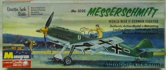 Monogram 1/48 Me-109 Messerschmitt (Bf-109), PA74-98 plastic model kit